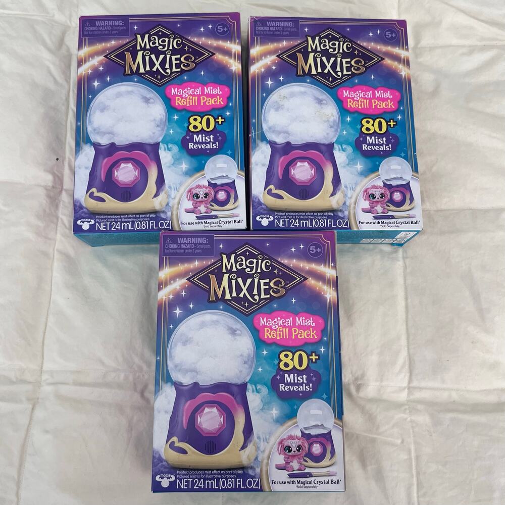 Magic Mixies Magical Mist Refill Pack (3) Magical Crystal Ball 80+ Mist Reveals